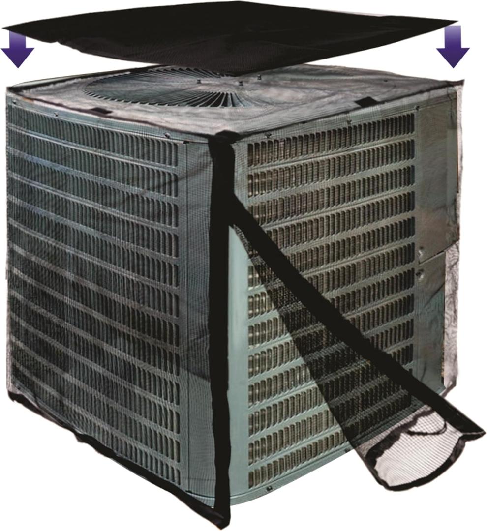MODERN WAVE Central Air Conditioner Cover for Outside Units 32 x 32 x 36 inches - Full Universal Outdoor AC Cover Defender (Mesh, 32" x 32" x 36")