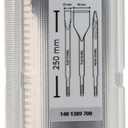 SDS-Plus Chisel Set 3pc for Concrete, Rock, Mansory, Brick, Stone - Tile, Self-Sharpening Flat and Point Steel Chisels for Rotary Hammer Drill - with Storage Case - MUZAGUI