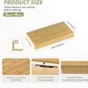 Wire Shelf Covers, Bamboo Wire Rack Covers for Pantry, Closet，Kitchen (5pcs, 24" W x 12" D, Natural)