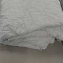 JELLYMONI Baby Blue Duvet Cover Queen Size, 3pcs Washed Microfiber Bedding Set, Soft Breathable Seersucker Duvet Cover Set with Zipper Closure and Corner Ties for All Seasons