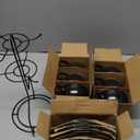 MIAMIO - Set of 6, Ceramic Stackable Cappuccino Cups Set / 6 Ounce Cappuccino Mugs and Saucer with Metal Stand for Coffee Drinks, Cafe, Latte, Americano and Tea - Le Papillon Collection (Red)