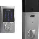 Schlage Connect Smart Deadbolt Lock with Touchscreen Keypad, Keyless Front Door Entry, Z-Wave Plus Compatible, Bright Chrome, BE469ZP CEN 625