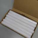 CW Studio 0.78x10 Inch Unscented Ribbed Taper Candles  Elegant Fluted Design, 11-Hour Burn, Dripless, Perfect for Home Decor, Weddings, Events & Dinners (12, White)