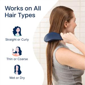 Crave Naturals Glide Thru Detangling Brush for Adults and Kids - Detangler Brush for Curly or Straight, Wet or Dry Hair - Gentle on Tangles Hair Comb - 7.5x3-Inch, (Pack of 2)
