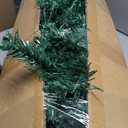 9FT Hinged Artificial Christmas Pine Tree Holiday Decoration Metal Stand, 1850 Tips, Easy Assembly, Green
