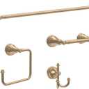 Delta Mylan 4-Piece Bathroom Set Champagne Bronze 18" Towel Rack, Toilet Paper Holder, Hand Towel Holder, Hook| Bathroom Accessory Set Towel Holder 4-Piece Hardware MYN64-CZ