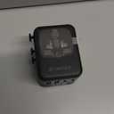 Universal Travel Adapter, International Travel Plug Adapter with 2 USB-C 2 USB-A Ports, with Extra 2 Prong AC Outlet All in One Portable Socket, for USA, UK, EU, AU 224+ Countries (Black), 2C+2A 17W