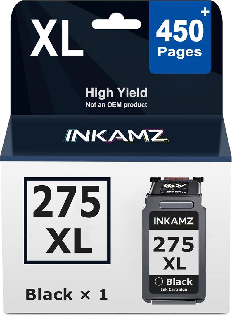 Compatible Black Ink Cartridge Replacement for Canon 275XL Ink PG-275 XL Work with PIXMA TR4720 TS3720 TS3522 TR4722 TR4723 TR4700 TS3520 TS3722 TS3500 Printer (1 Black)