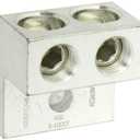 NSI 2-1000T Dual Rated Mechanical Double Lug, 1000-500 MCM Wire Range, 1/2" Mounting Hole, 3.19" Width, 1.88" Height, 3.25" Length