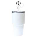 3 x U.S. Soccer Straw Toppers: Official Licensed Product, 4 Count Silicone Straw Covers, Soccer Ball and Logo Designs, Fits 9-10mm Straws, Reusable Straw Caps for Drinks and Travel