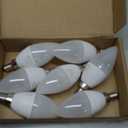 KINDEEP LED Candelabra Light Bulbs Dimmable 60 Watt Equivalent, Daylight 5000K, 600LM, E12 Candle Bulb Base 6W Ceiling Fan Lightbulbs Type B Bulb for Chandelier, Wall Sconces, 12 Pack