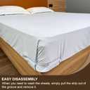 Lock Bed Sheet Straps Holder with Adjustable Height Position, Upgraded Open Corner Holders Keep Sheets Firm & Tight, No More Loose Sheets, Easy Installation (White)