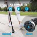 REHAND Walking Cane - Foldable, Adjustable, Collapsible Walking Canes for Men & Women, Heavy Duty All Terrain Tip, with Travel Bag | Walking Sticks for Seniors & Adults