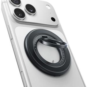 Andobil [2026 3rd Gen] Magnetic Phone Grip for MagSafe [Sability Max] Stronger Two-Sided Magnet Cell Phone Ring Holder Compatible with MagSafe Accessories, iPhone 17 Pro Max Air 16 15 14 13 12, Black