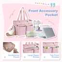 Fasrom Breast Pump Bag Compatible with Spectra S1 S2, Pumping Bag for Work, Portable Breast Pump Storage Travel Tote Bag, Pink