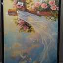 Christian Cross Large Wall Art Religious Faith Hope Pictures Wall Decor Dove Flowers Heaven Canvas Painting Prints Framed Artwork Home Church Decorations for Prayer Bedroom Living Room 36"x24"