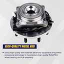 KUSATEC 515162 Front 2PCS Wheel Hub and Bearing Assembly Compatible with Ram 2500 3500 Pickup, 2013 2014 2015 2016 2017 2018, 8 Lug Bolts w/ABS