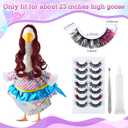 Mermaid Porch Goose Outfits with Wigs Halloween Mermaid Costume for 23 Inch Cement Porch Goose Statue Clothes for Holiday Halloween Christmas Outdoor Patio Yard Lawn Decoration