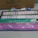 American Mahjong Game Set, 166 Quality White Tiles, 4 All-in-One Color Rack/Pushers, Mahjong Tile Set with Blue Printed Carrying Bag