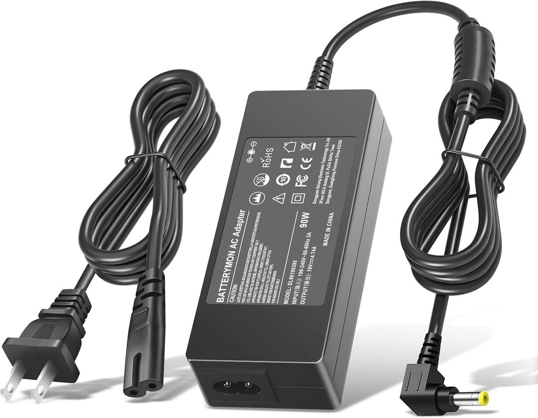 19V Monitor Power Adapter Cord Compatible with Asus VG278Q VG278 VG279 VG279Q VG245H VG245 VG248QE VX248 VX248H VX228H VX279H MX239H MX279H LS246H LCD Asus 27'' 24'' 23'' 22'' Gaming Monitor Charger