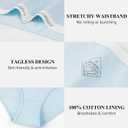 coskefy Women's Underwear Cotton Breathable Hipster Panties Soft Low Rise Bikini Ladies Workout Briefs 5 Pack (XXL)