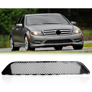 Front Bumper Grille Grill Ventilation Net Compatible for Mercedes Benz C class W204 AMG C230 C300 C350 C250 C200 2008 2009 2010 2011