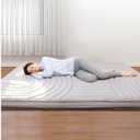 ZonLi Japanese Floor Futon Mattress Extra Thick, Vintage Striped Quilting Twin Size, Mattress Topper Portable Sleeping Pad for Adults, Roll Up Tatami Mat