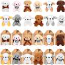 24 Pcs Adopt a Dog Party Favors Include 12 Mini Plush Dogs Stuffed Puppy and 12 Foldable Kraft Boxes for Adopt a Puppy Party Favors Supplies Gifts