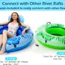 Jasonwell Inflatable River Tube Float - Heavy Duty River Float Pool Floats Lake Premium Water Tubes for Floating Recreational River Raft Lounge Floaties with 2 Cup Holders for Adult (X-Large, Blue)