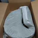 My Brest Friend Super Deluxe Nursing Pillow - Enhanced Comfort & Ergonomic Breastfeeding Pillow for Ultimate Support For Mom & Baby - Adjustable and with Handy Side Pocket, Platinum