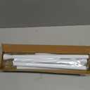 2 Pack White Tension Curtain Rod for Windows 28 to 48 inch, Adjustable Expandable Pressure Spring Curtain Rod No Drilling, 7/8" Curtain Rod for Bedroom Doorway Closet Door