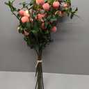 Daifunli 10pack Artificial Peach Branches 27 Inch Realistic Artificial Peach Fruits with Green Leaves Simulation Branches Decoration for Vase Home Party Decoration
