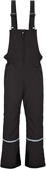 Wantdo Men's Winter Insulated Ski Pants Waterproof Snow Bibs Cargo Overalls (Black) M