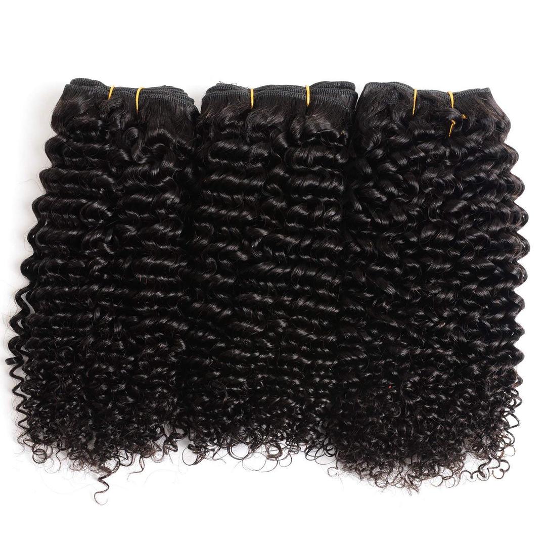 Brazilian Kinky Curly Virgin Hair 10A 100% Unprocessed Brazilian Virgin Human Hair Weave 12 inch Curly Hair Extensions 3 Bundles 300g/set with Luxnovolex Brazilian Curly Hair (12 12 12)