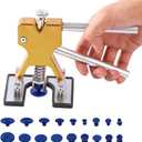 Auto Body Repair Kit Car Dent Puller with 18pcs Pull Tabs, Universal T Bar Paintless Dent Remover Tool Lifter for Auto Hail Damage Repair & Other Metal Surface