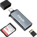 Vanja High-Speed USB C to Micro SD Card Reader, Aluminum with Dual Slots | Compatible with iPhone 15 Series, MacBook Pro/Air 2023, iPad Pro, S23, and More