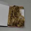 REECHO Clip in Hair Extensions, 4PCS Hair Extensions 24" Thick Long Beach Waves hair extensions HE003 Invisible Lace Weft  Medium Blonde with Blonde Highlights