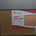 VIZ-PRO Cork Notice Board, 36 X 24 Inches, Cork Bulletin Board with Black Aluminium Frame