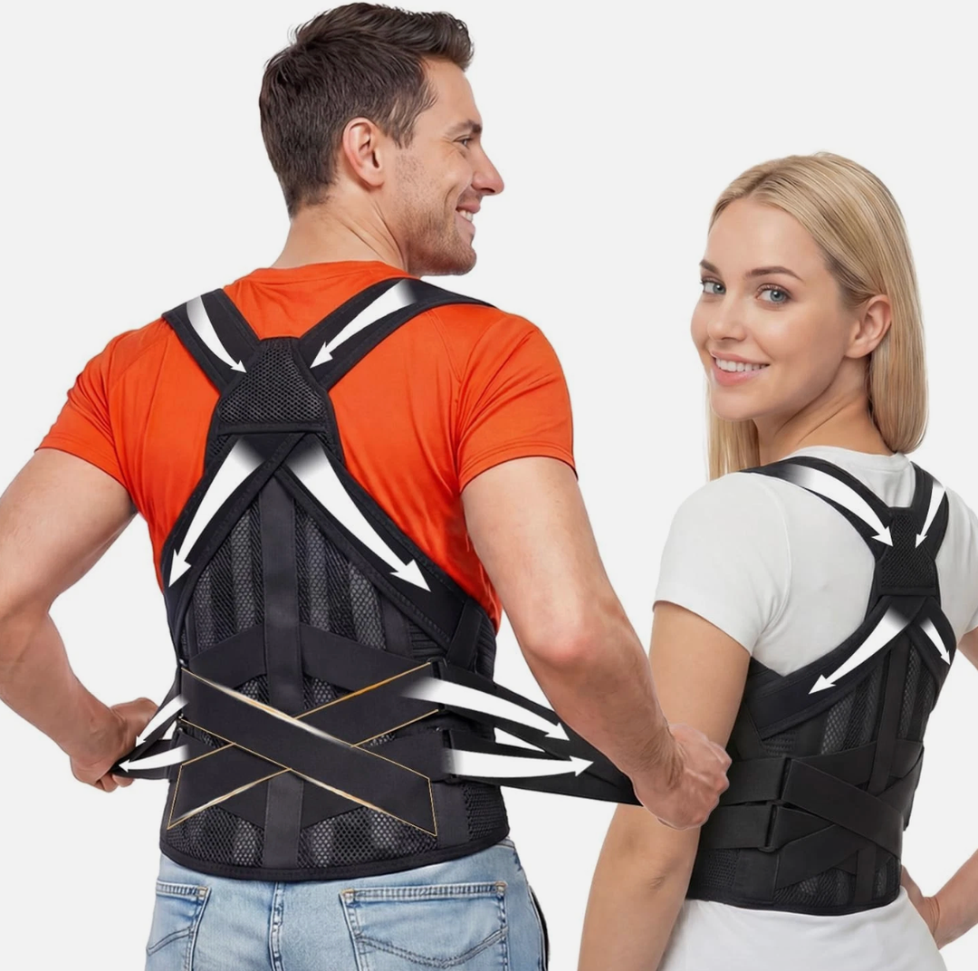 Posture Corrector for Women & Men, Back Brace Advanced Full Back Support for Upper & Lower Back Pain Relief, Spine, Neck, and Hump, XStyle MedicalGrade Lumbar Support System with Adjustable Shoulder Straightener and Breathable Design for Long Sitting, L