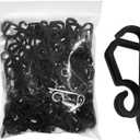 UNOONE Christmas Light Clips - Black Hooks for Outdoor String Lights- Gutter Clips for Hanging Outdoor Lights - Holiday Light Slips for Halloween Christmas - 100 Pack (Black)