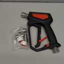 RIDGE WASHER Pressure Washer Gun 5000 PSI, 12 GPM, High Pressure Spray Gun with 1/4" Quick Connector, 3/8'' Quick Connect, M22-14 mm and M22-15 mm Fitting (Short Gun Swivel)