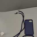 UEEBAI Crossbody Lanyard Phone case for iPhone SE 2022 5G/iPhone 7/iPhone 8/iPhone SE 2020, Silicone Phone Cover Necklace Cord Strap Soft Shockproof Protective Case for iPhone SE3/SE - Deep Blue