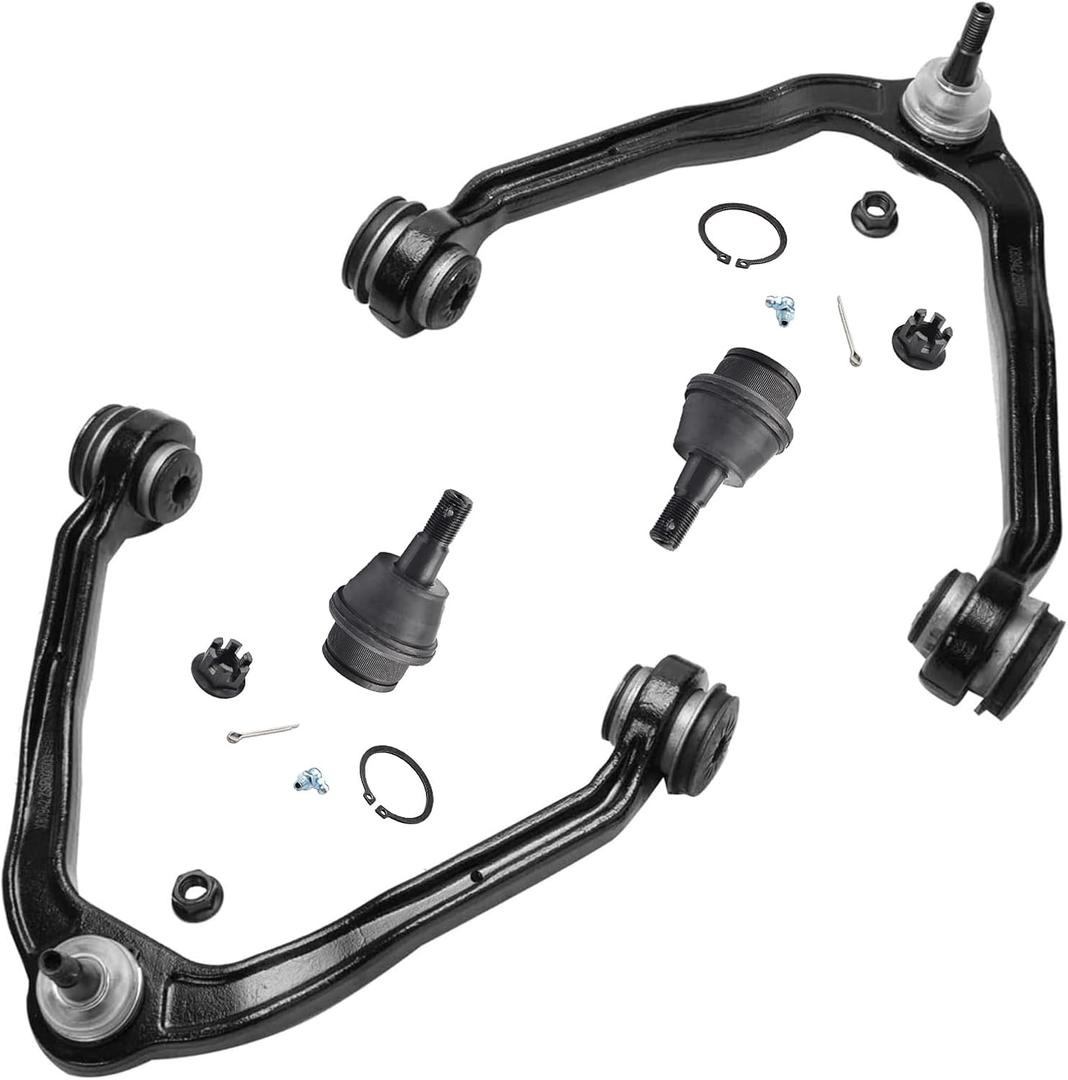 ASTARPRO Suspension Kit 4pcs Front Upper Control Arms bushings with Lower Ball Joints Compatible With Silverado Suburban Sierra Savana Yukon XL 1500 Tahoe Savana Express 2500 Escalade