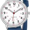 Nurse Watch for Women Waterproof Analog Silicone Watch with Second Hand Nursing Watch