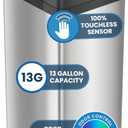 iTouchless 50 Liter / 13 Gallon Sensor Dog-Proof Kitchen Trash Can with Lid Lock and AbsorbX Odor Filter, Touchless Lid, Stainless Steel Garbage Recycling Bin for Kitchen, Home, Office, Business