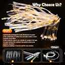 48 Pcs Light Up Wedding Wands Bulk with Ribbons & Bells, Romantic Fairy Light Wands with 3 Colorful Flashing Modes for Wedding Send Off, Bride Groom Exit, Party, Graduation, Concert