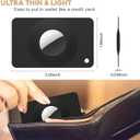 2 x Compatible with Apple Airtag Wallet Holder 2 Pack, Lightweight GPS Tracker Cover Compatible with Airtag for Wallet, Purse, Handbag, Keys, Clutch Bag (Black/White)