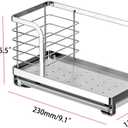 Kitchen Countertop Dish Soap and Dishwashing Brush Holder, SUS 304 Stainless Steel Sponge Organizer, Basket for Cleaning and Scrub Tool, Kitchen Sink Brush Caddy Holder