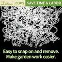 Dalzom 300Pcs Tomato Clips, Plastic Trellis Clips Plant Support Clips, Plant Clips for Support, Grape Vine, Tomato Vine, Vegetables Plants, Garden Clips to Grow Upright Makes Plants Healthier