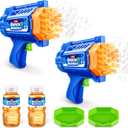 Motorized Bubble Blaster 2 Pack by ZURU Automatic Bubble Machine for Kids, Teens and Adults, Perfect for Summer Outdoor Fun or Party